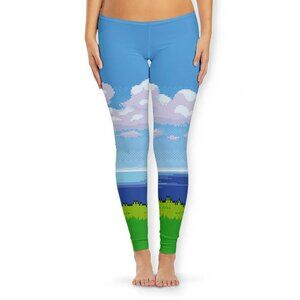 Shirtwascash 8-Bit Ocean Women's Leggings (NWOT) • Size: S